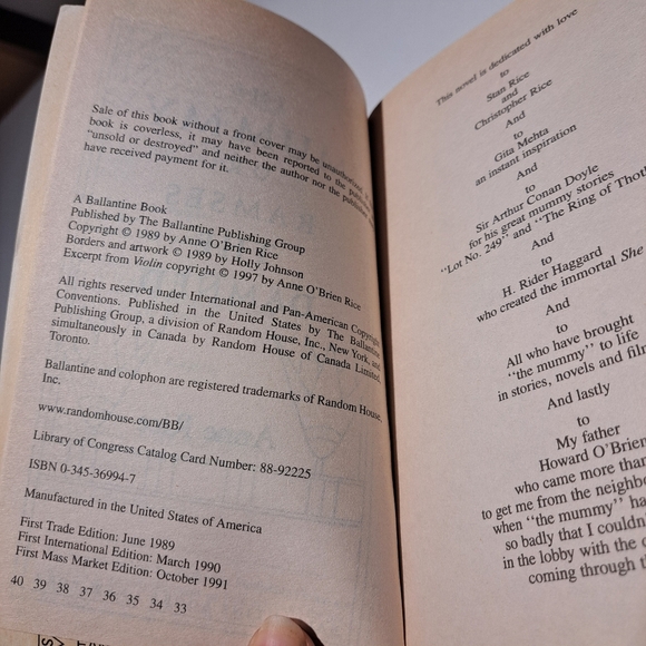 The Mummy by Anne Rice Paperback Book - Picture 6 of 7